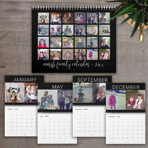 Calendrier 2023 - 24 Photo - 2 Par Mois Famille Moderne