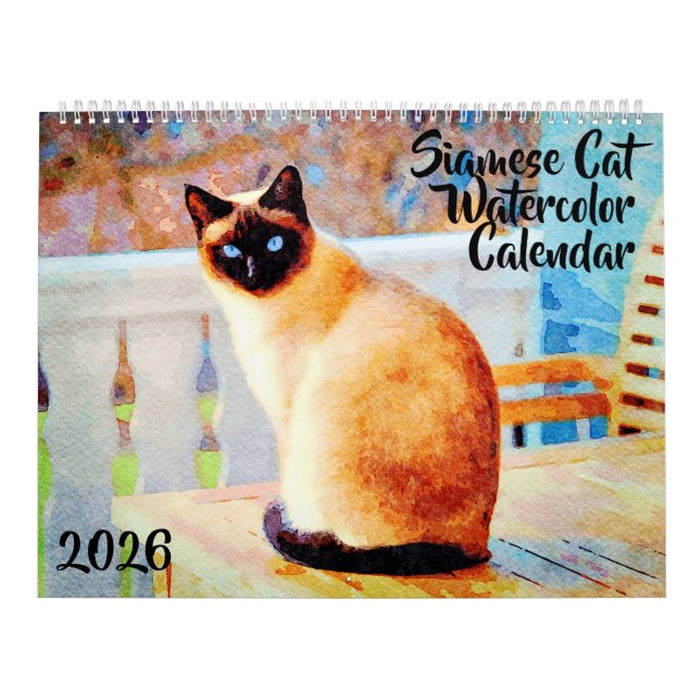 Calendrier 2023 Beautiful Siamese Cat Lover Owners Gift (Protection)