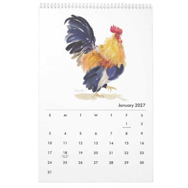 Calendrier 2023 des Roosters (Jan 2027)