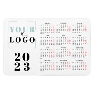 Calendrier 2023 Entreprise Logo Magnet d'affaires