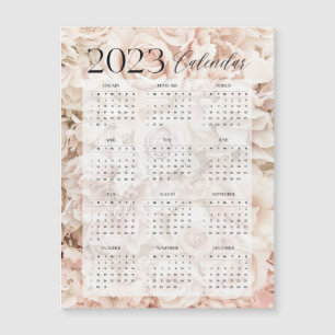 calendrier 2023  floral rose