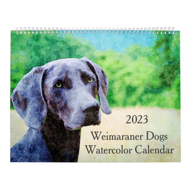 Calendrier 2023 Ghoely Weimaraner Chien propriétaire Lover ca (Protection)