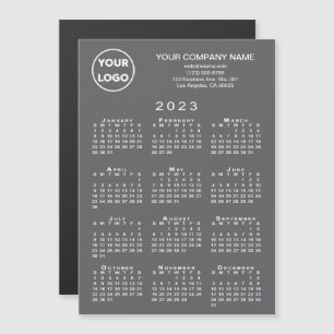 Calendrier 2023 - Logo d'entreprise - Gris de text