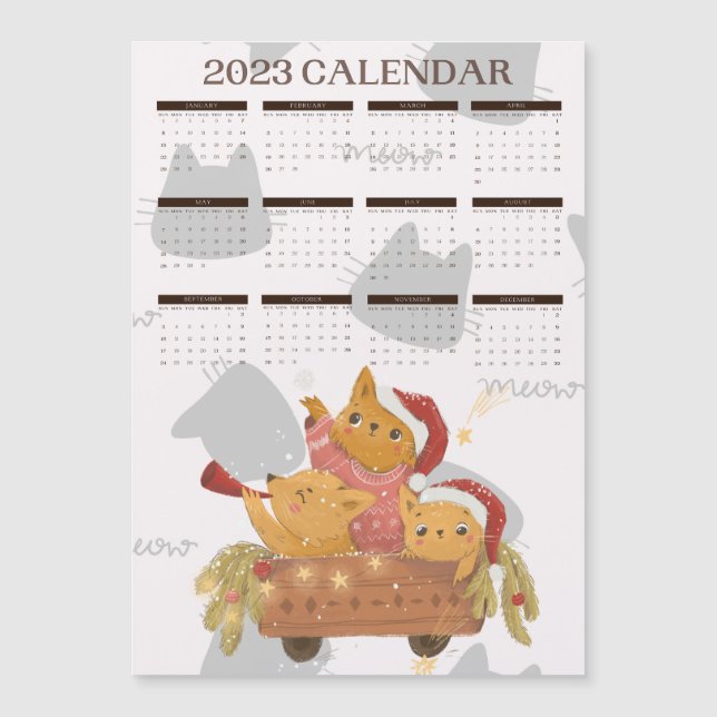 CALENDRIER 2023 MIGNON CHAT (Devant)