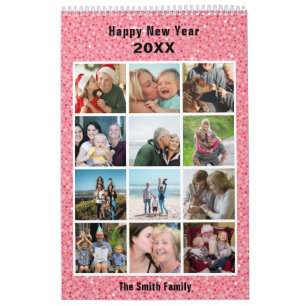 Calendrier 2023 Nouvel An Famille moderne 24 Photo Parties sc