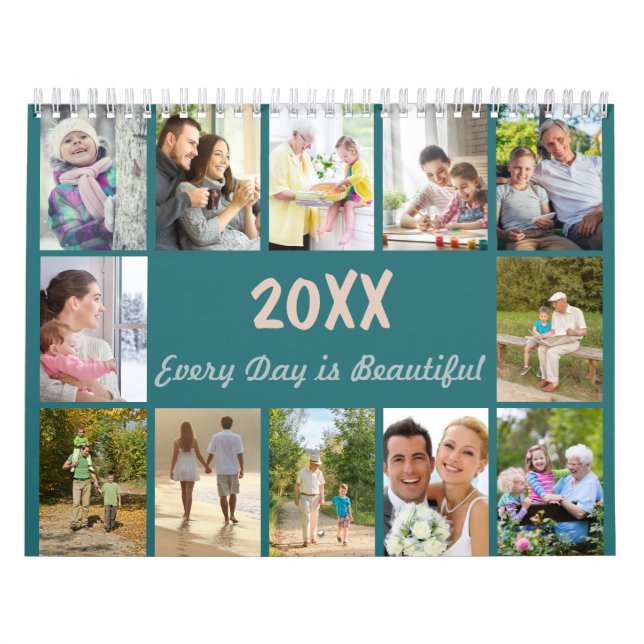 Calendrier 2023 Photo Collage Monthly Photo and Special Notes (Protection)