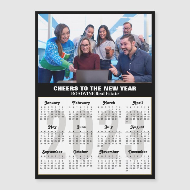 Calendrier 2023 Photo d'entreprise moderne Black S (Devant)