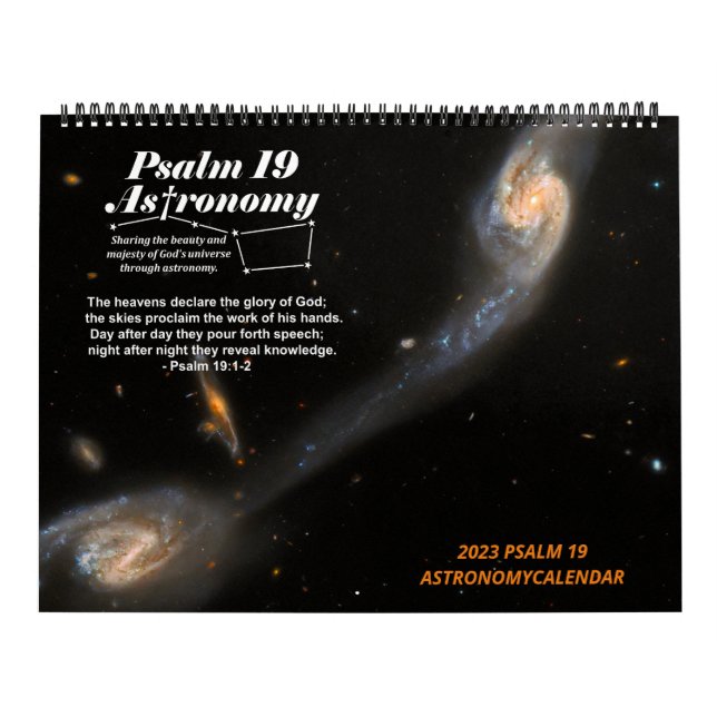 Calendrier 2023 Psaume 19 Société d'Astronomie (Protection)