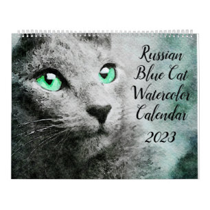 Calendrier 2023 Russian Blue Cat Mama Maman Lover propriétair
