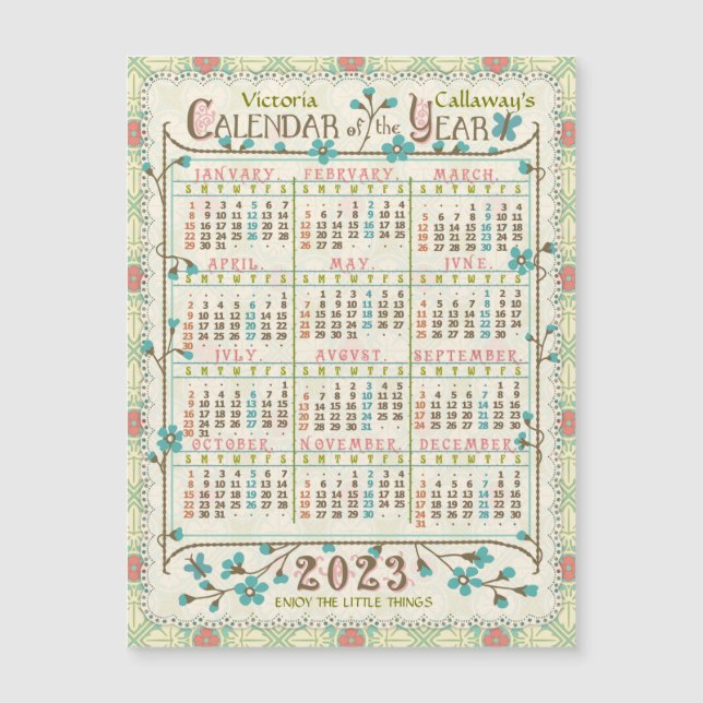 Calendrier 2023 (voir description pour la version  (Devant)
