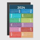 Mini calendrier de bureau abstrait 2024 Mini calendrier de bureau 2024  Calendrier mensuel Calendrier moderne -  France
