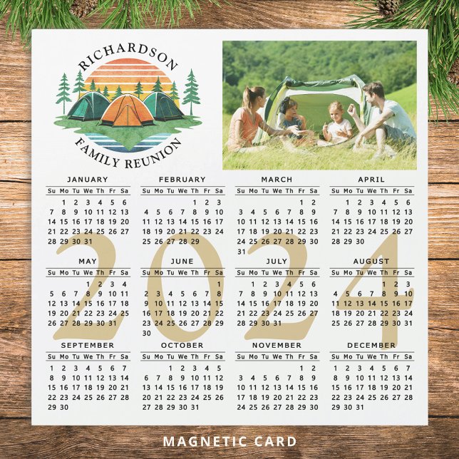 Calendrier 2024 Camping Famille Réunion Photo pers (Créateur téléchargé)