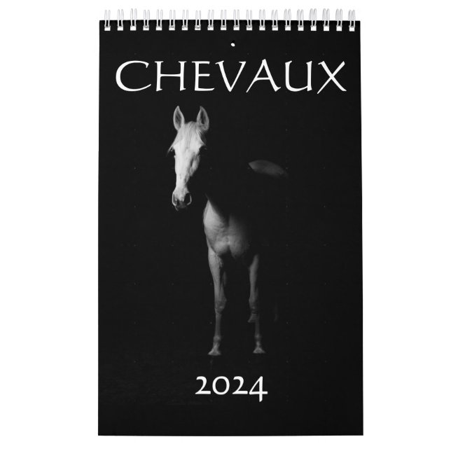 Calendrier 2024 chevaux France (Protection)