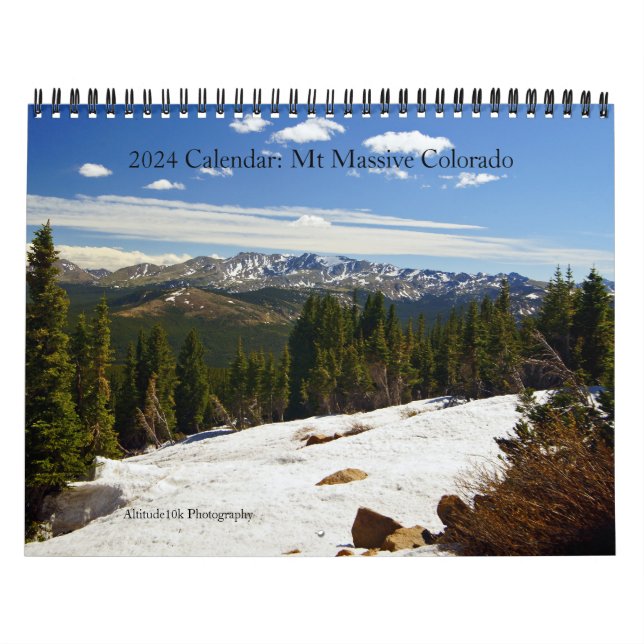 Calendrier 2024 : Mt Massive, Colorado (Protection)