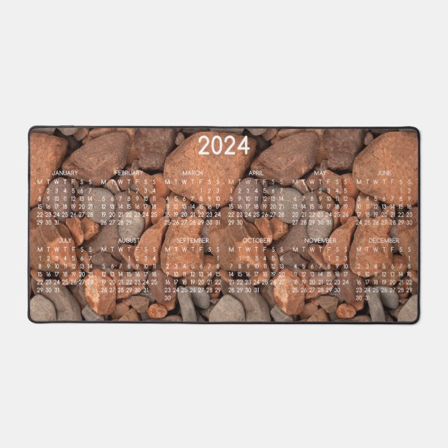 Calendrier 2024 Rustic Country Nature Rocks Photo (Recto)