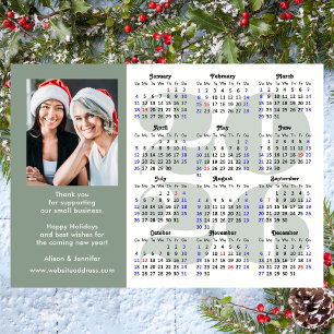 Calendrier 2024 Sage Green Photo d'entreprise magn