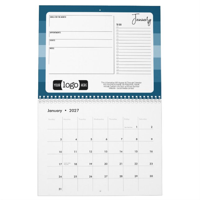Calendrier 2024 Salutation professionnelle avec lo (Jan 2027)