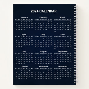 Calendrier 2024 simple mais élégant   CARNET