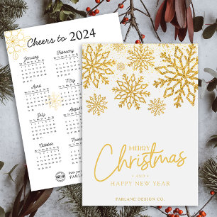 Calendrier 2024 Snowflake Business Logo Carte de v