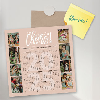 Calendrier 2024 Starry Cheers 8 Photo Holiday Card
