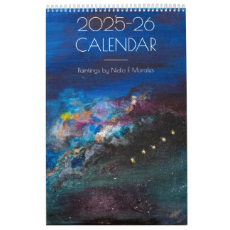 Calendrier 2025-26 - Peintures cosmiques