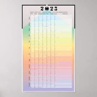 Calendrier 2025 - Affiche de planification lunaire