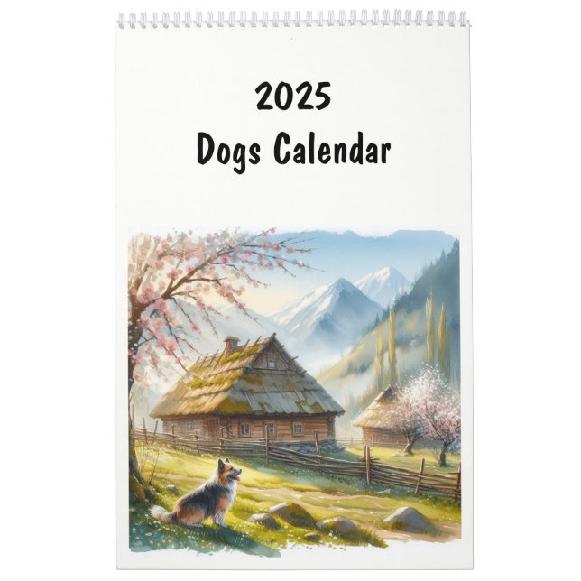 Calendrier 2025 Animaux amusants de race de chien (Protection)