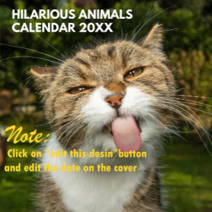 Calendrier 2025 Animaux Hilaires Personnalisés