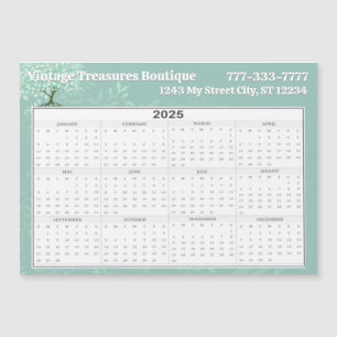 Calendrier 2025 Arbre de feuilles cardiaques Flora