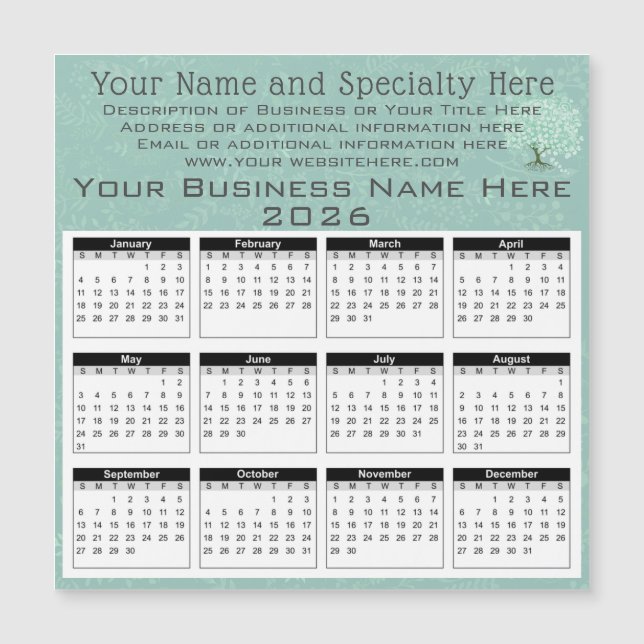 Calendrier 2025 Arbre de feuilles cardiaques Flora (Devant)