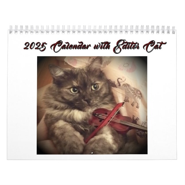 Calendrier 2025 avec l'éditeur Cat par RoseWrites (Protection)
