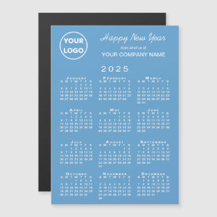 Calendrier 2025 Business Logo Light Blue Holiday