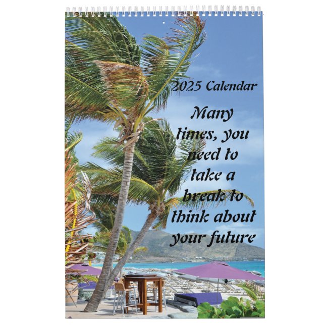 Calendrier 2025 café de plage #2025 restaurant de plage (Protection)