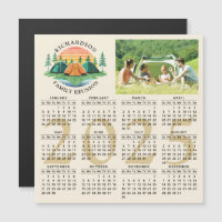 Calendrier 2025 Camping Famille Réunion Magnet pho