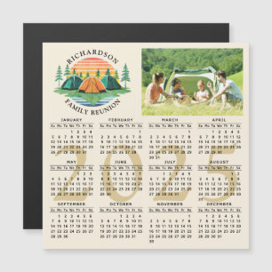 Calendrier 2025 Camping Famille Réunion Magnet pho