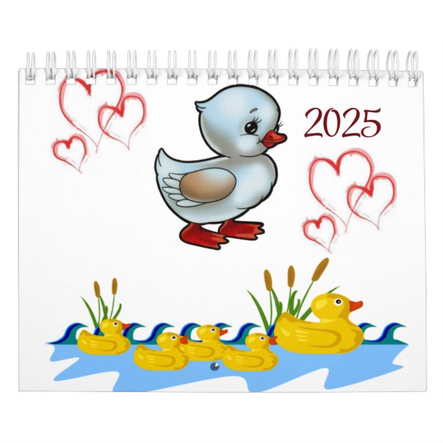 Calendrier 2025 Canard floral (Protection)