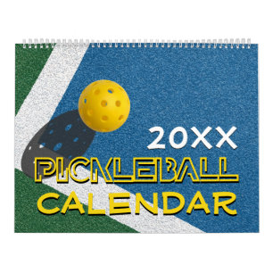 Calendrier 2025 Chaque année Personnalisable PICKLEBALL