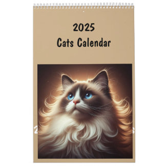 Calendrier 2025 Chats Animaux amusants