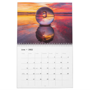 Calendrier 2025 Crystal Ball Cali Beach Sunset : 2 pages moye