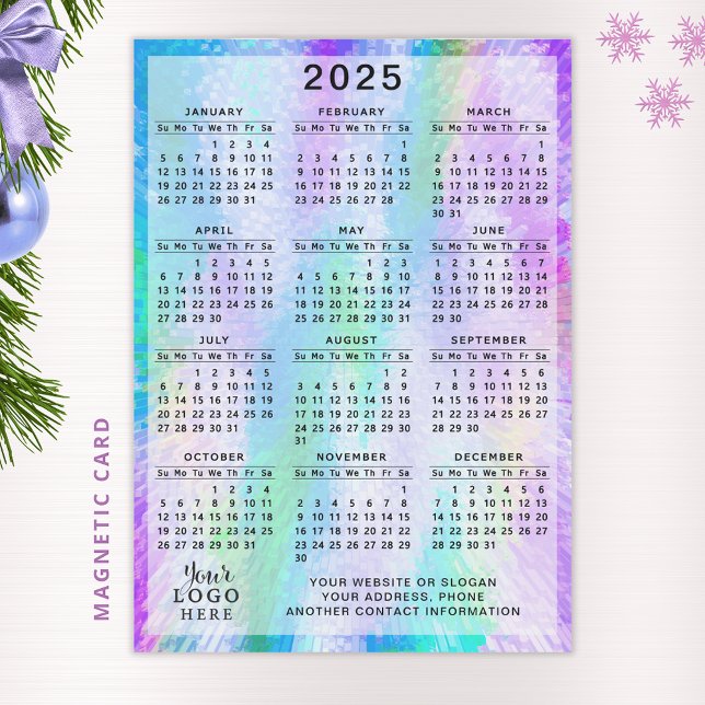 Calendrier 2025 Custom Business Logo Colorful (Créateur téléchargé)