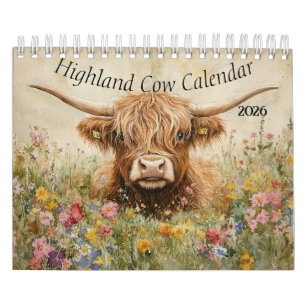 Calendrier 2025 de la vache des Highlands