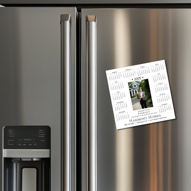 Calendrier 2025 des photos magnétiques d'entrepris (Créateur téléchargé)