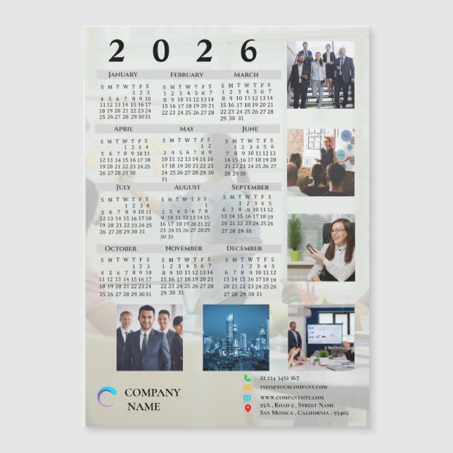 Calendrier 2025 du logo de l'entreprise mûre multi (Devant)