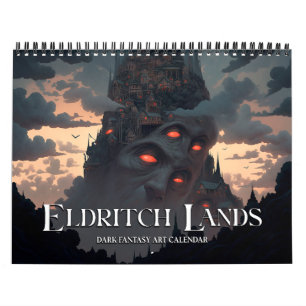 Calendrier 2025 Eldritch Lands 6 Dark Imaginaire Horror Art