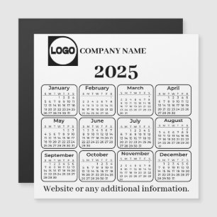 Calendrier 2025 Entreprise Nom personnalisé & Logo