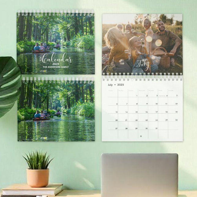 Calendrier 2025 Famille Photo Personnalisée Callig (Créateur téléchargé)