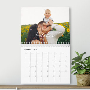 Calendrier 2025 Family Custom Photo Chic Script