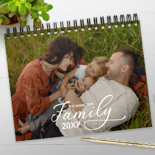 Calendrier 2025 Family Custom Photo Chic Script