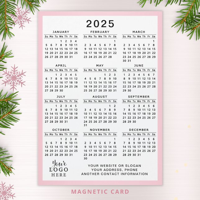 Calendrier 2025 Logo de l'entreprise Magnet d'affa (Créateur téléchargé)