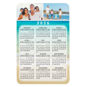 Calendrier 2025 - Magnet photo 4x6 Année complète